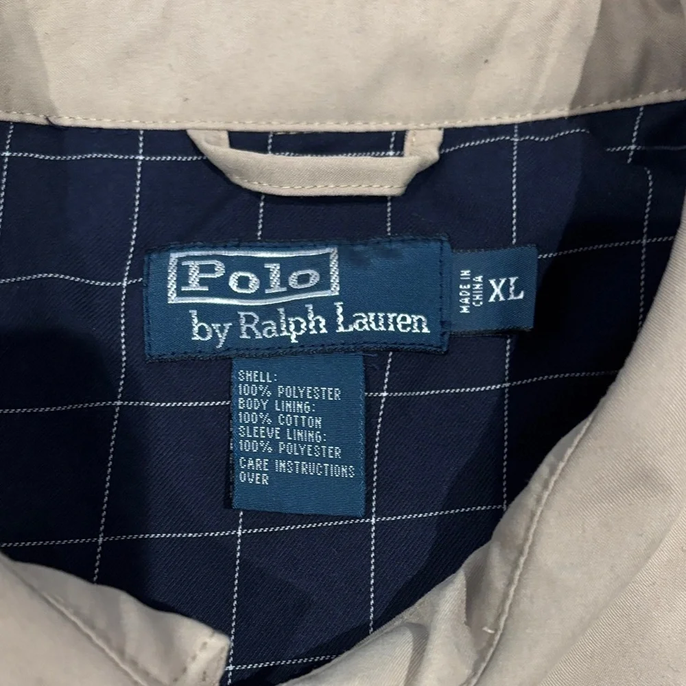 Polo by Ralph Lauren Tan Lightweight Windbreaker Jacket XXL